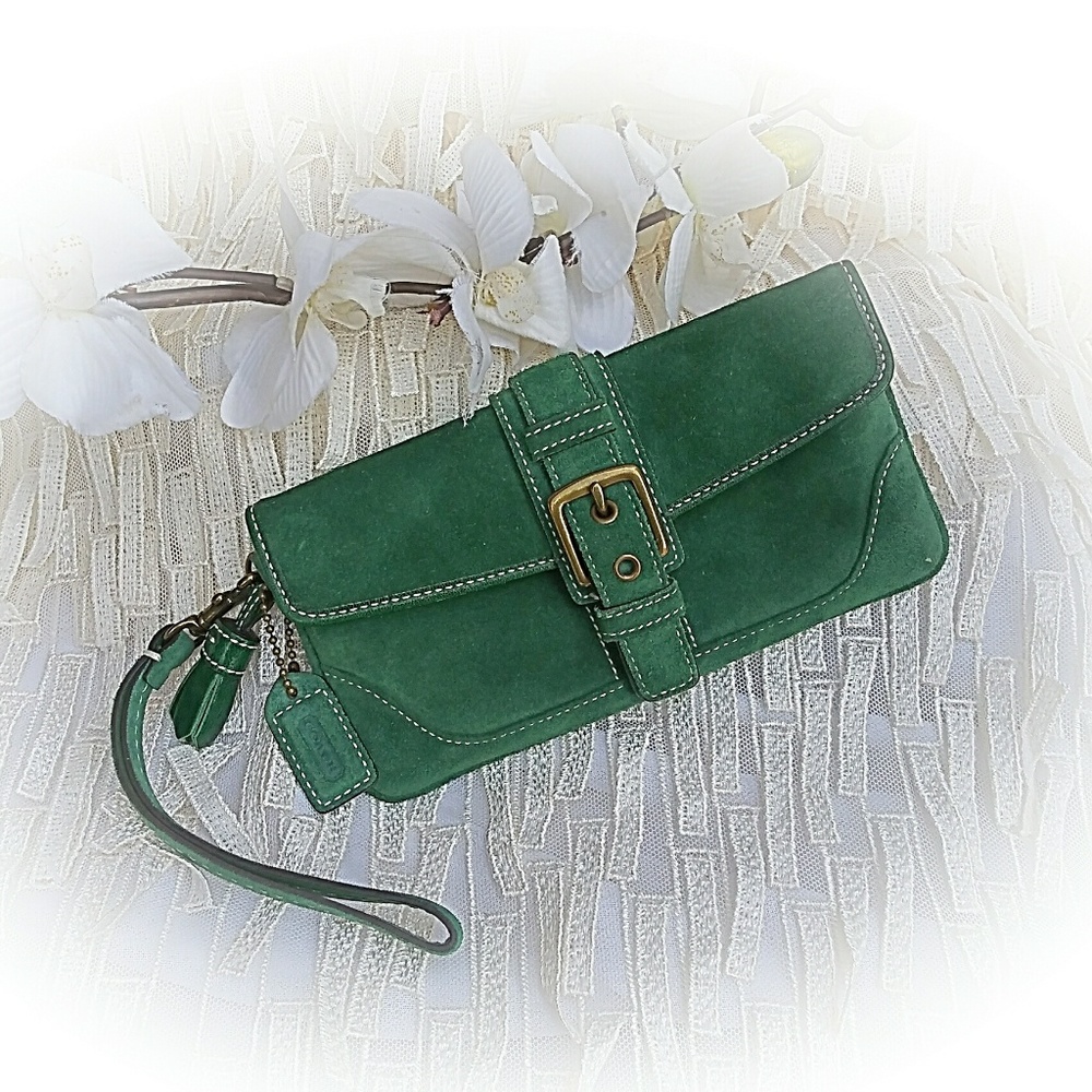 Coach Suede Wristlet